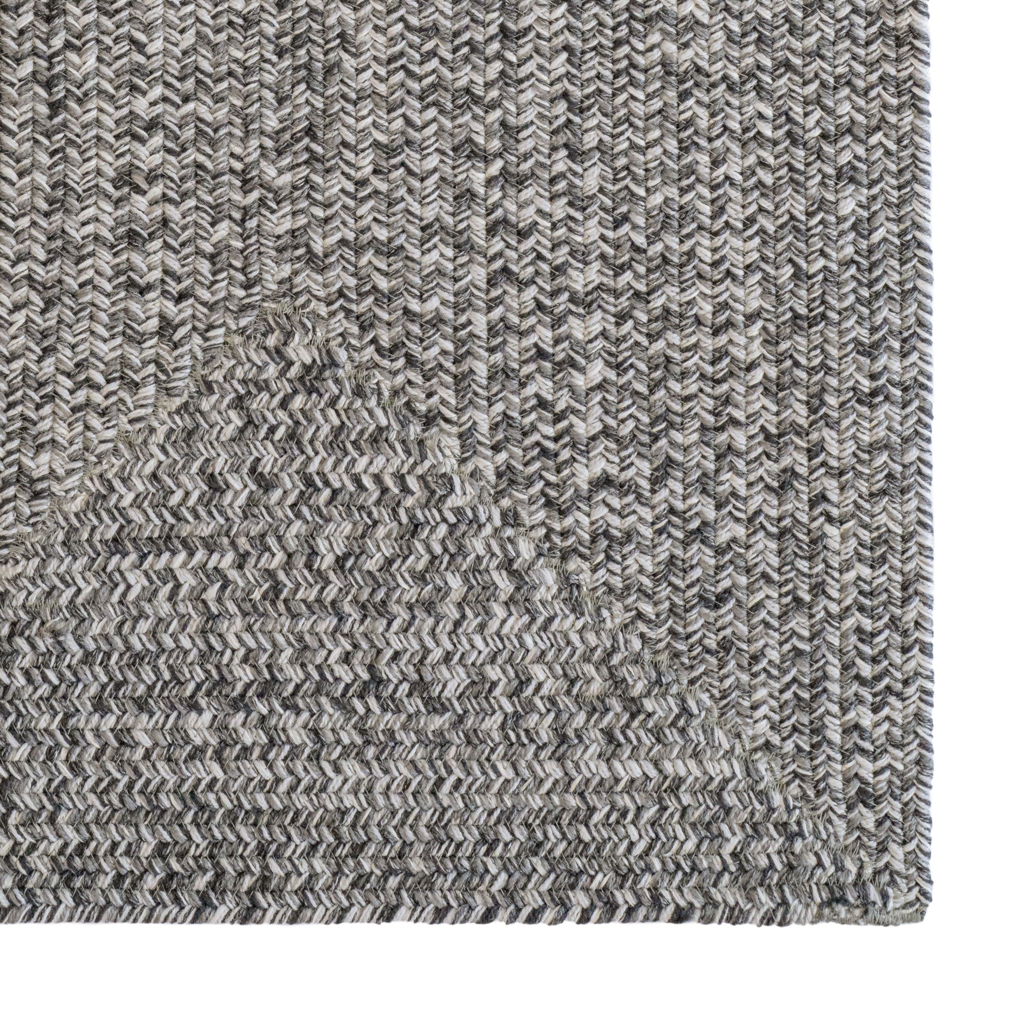 Stockton Medium Gray Braided Rug Concentric Rectangle image