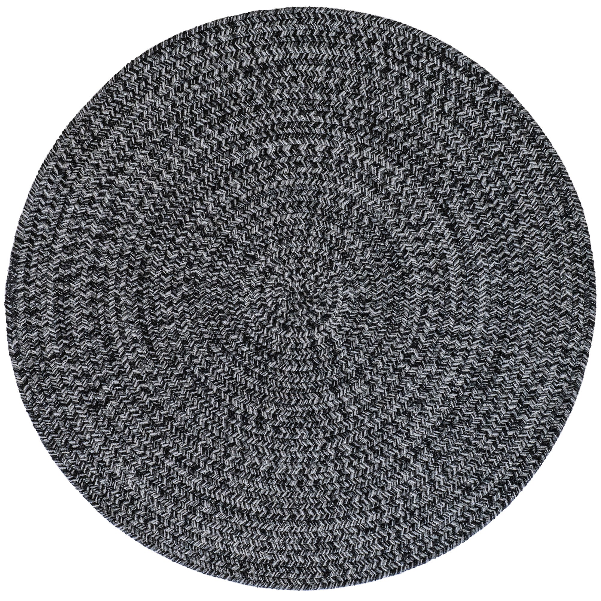 Stockton Dark Gray Braided Rug Round image