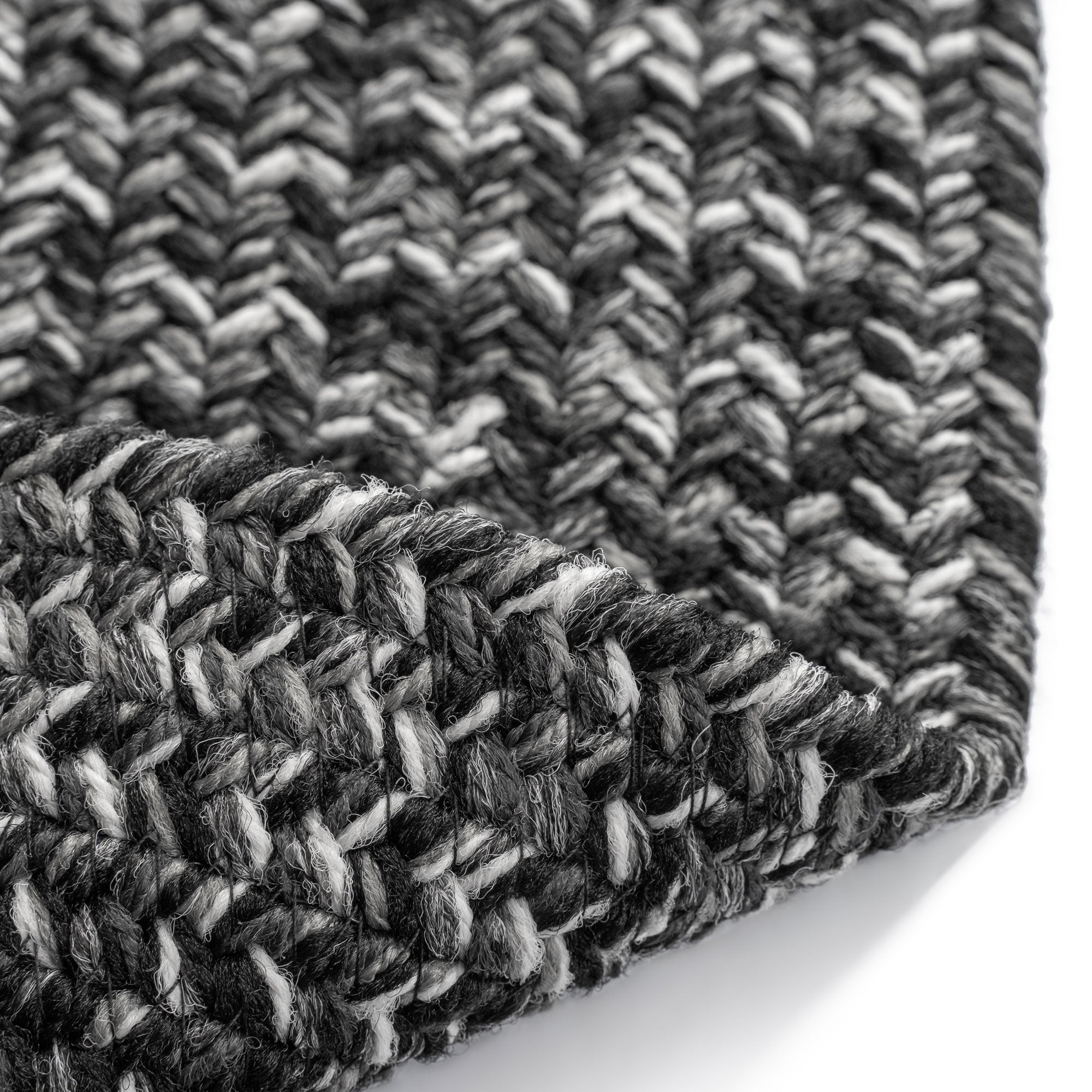 Stockton Dark Gray Braided Rug Round image