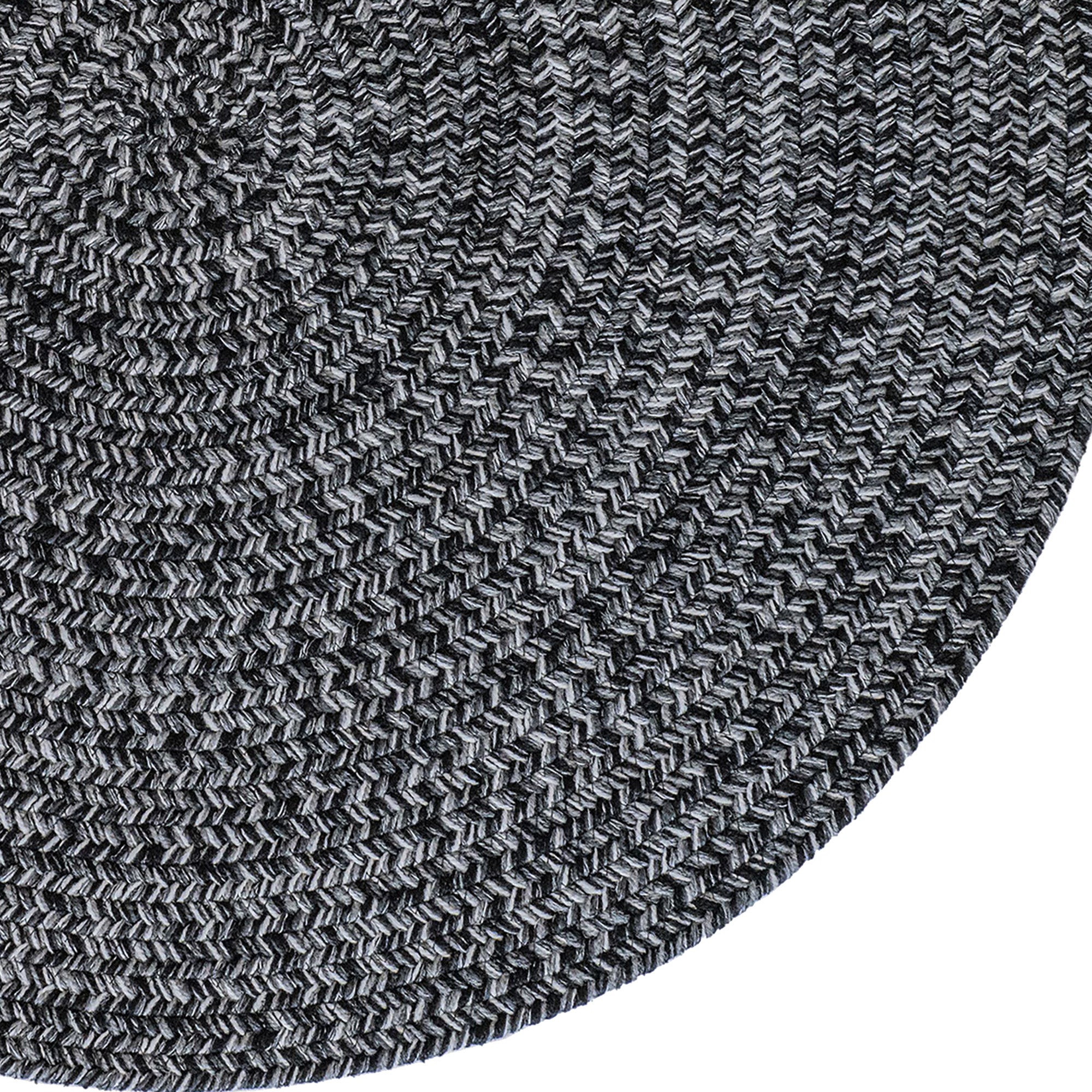 Stockton Dark Gray Braided Rug Round image