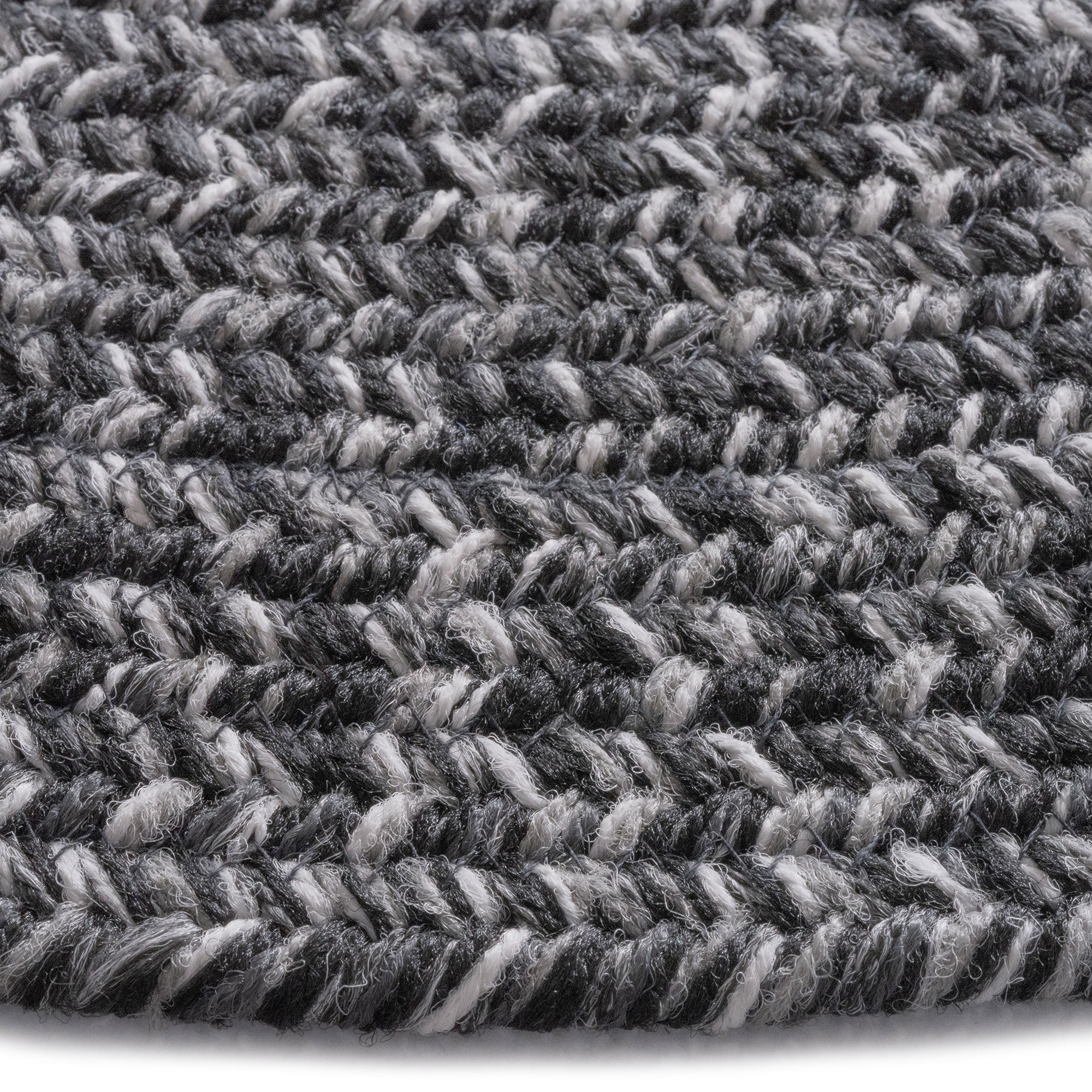 Stockton Dark Gray Braided Rug Round image