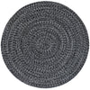 Stockton Dark Gray Braided Rug Round image