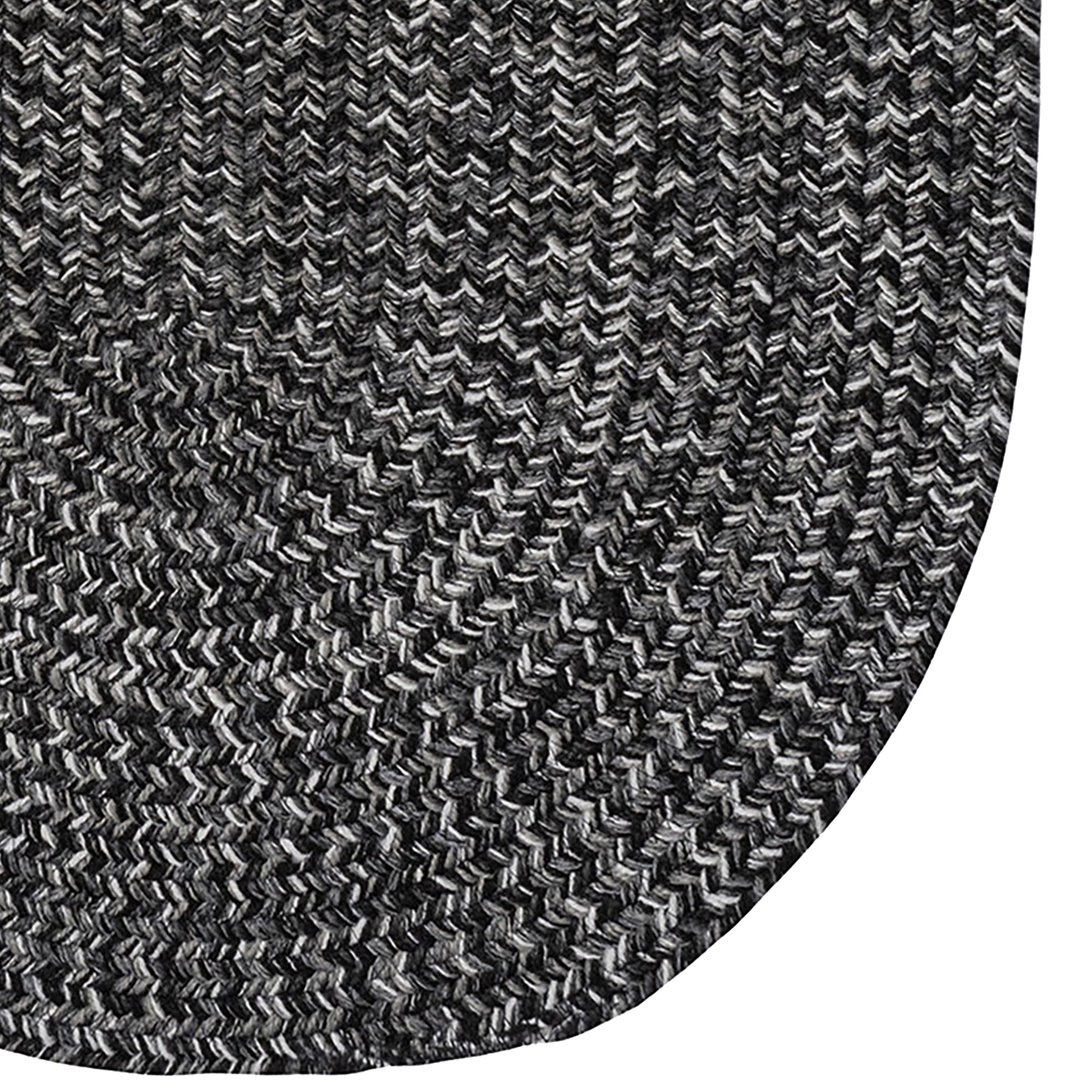 Stockton Dark Gray Braided Rug Oval image