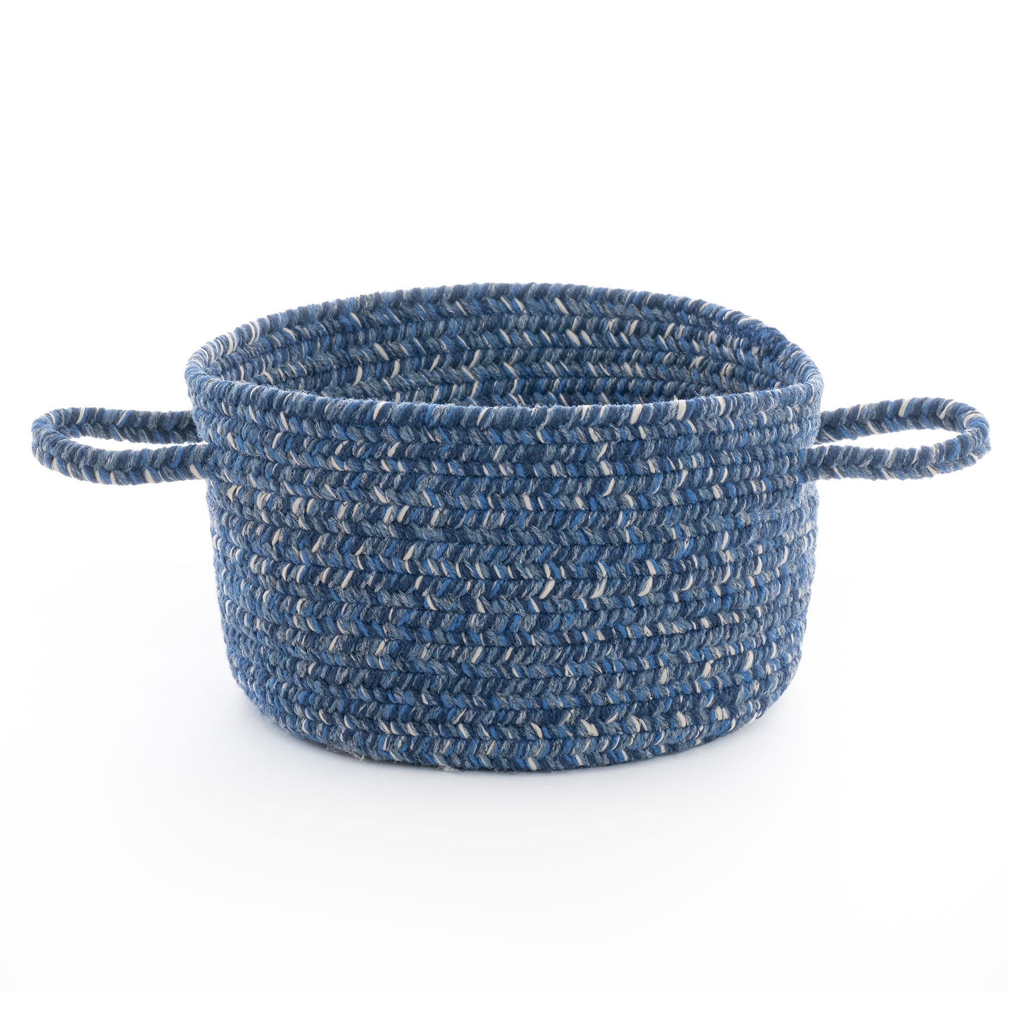 Stockton Dark Blue Braided Rug Basket image