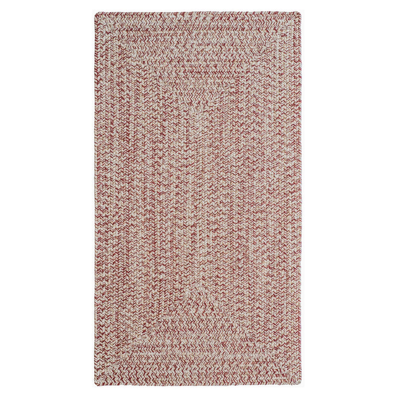 Stockton Light Red Braided Rug Concentric image