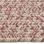 Stockton Light Red Braided Rug Concentric Cross Section image