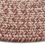 Stockton Medium Red Braided Rug Round Cross Section image