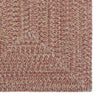 Stockton Medium Red Braided Rug Concentric Corner image