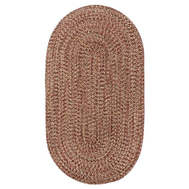 Stockton Medium Red Braided Rug Oval image