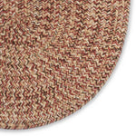 Stockton Medium Red Braided Rug Oval Corner image