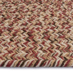 Stockton Medium Red Braided Rug Oval Cross Section image