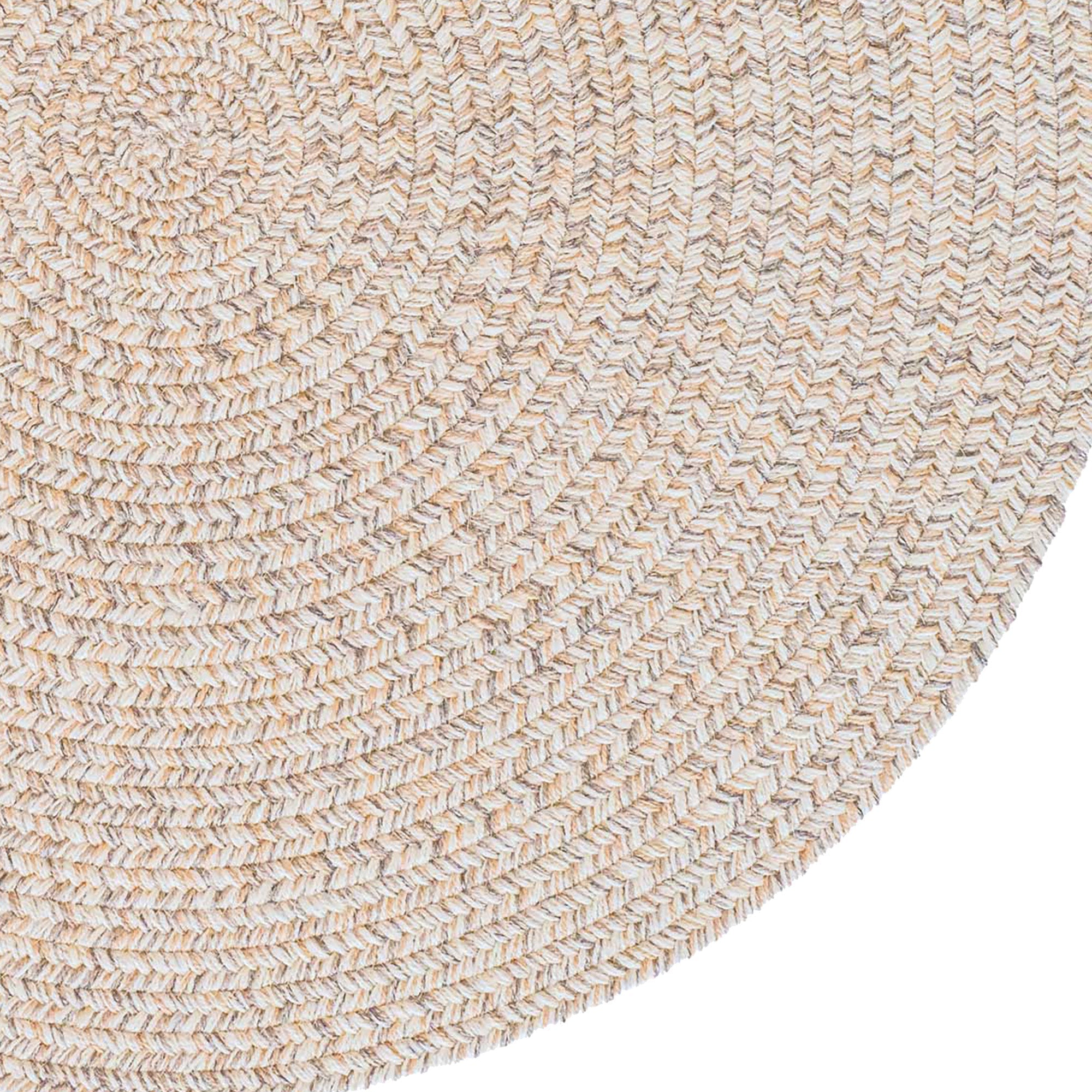 Stockton Light Brown Braided Rug Round image