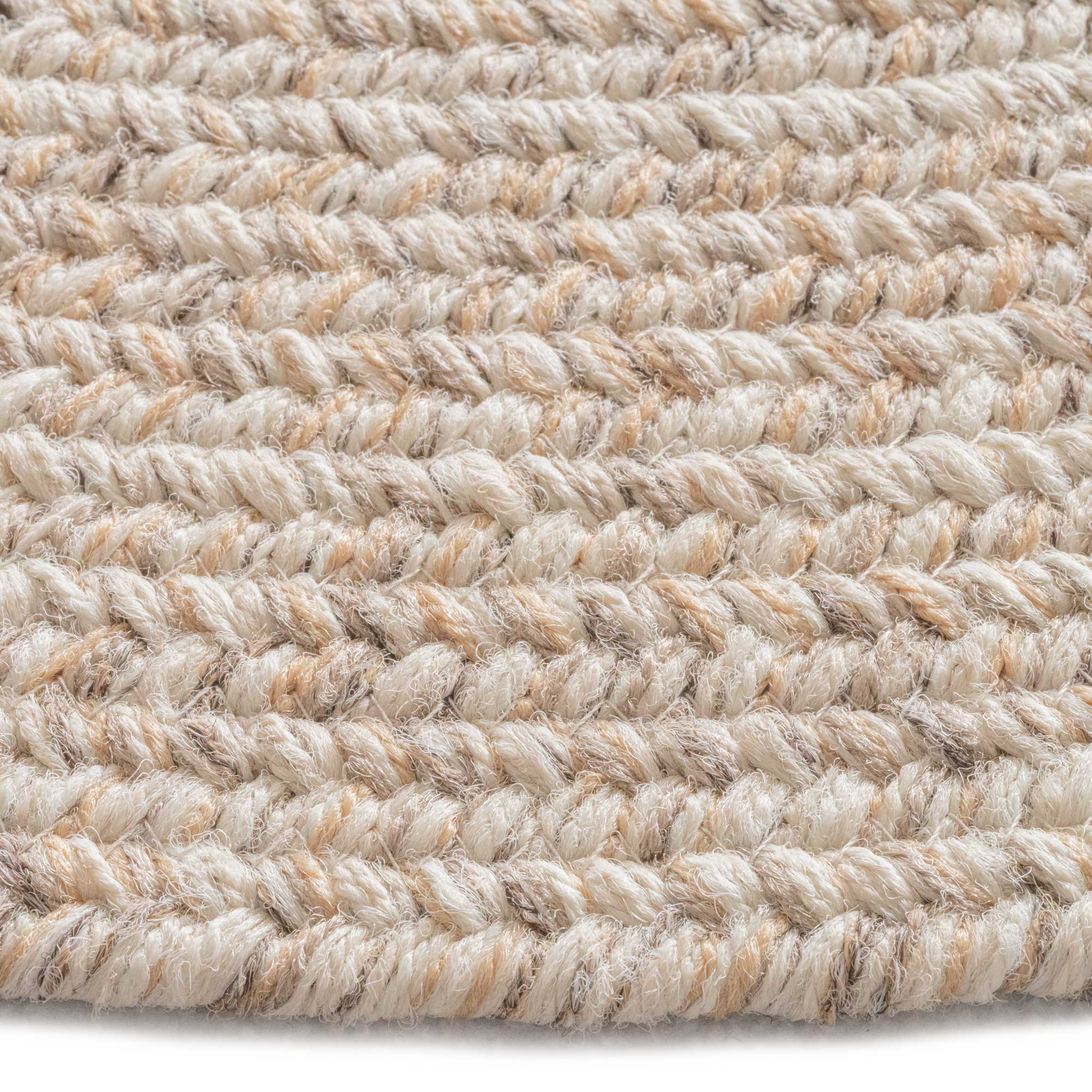 Stockton Light Brown Braided Rug Round image