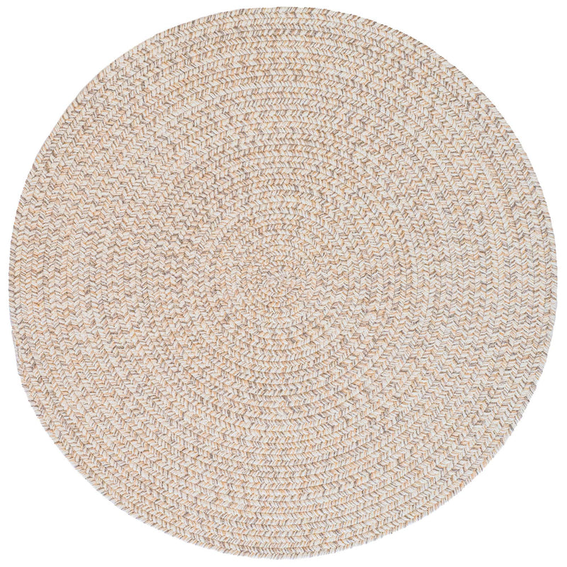 Stockton Light Brown Braided Rug Round image