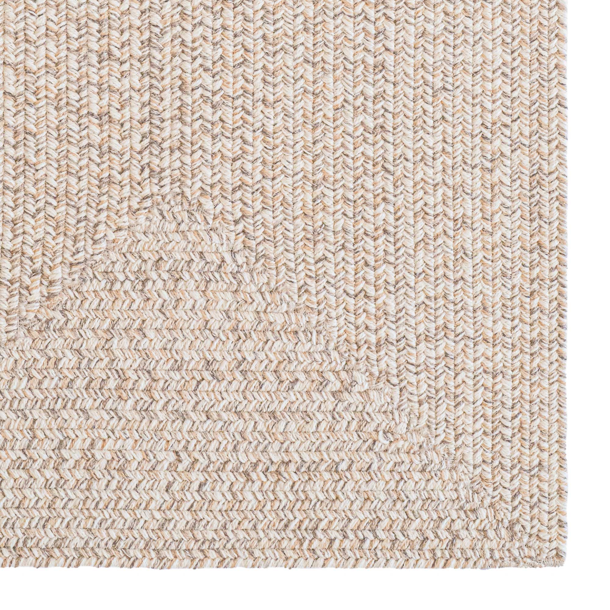 Stockton Light Brown Braided Rug Concentric Rectangle image