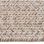 Stockton Light Brown Braided Rug Concentric Cross Section image