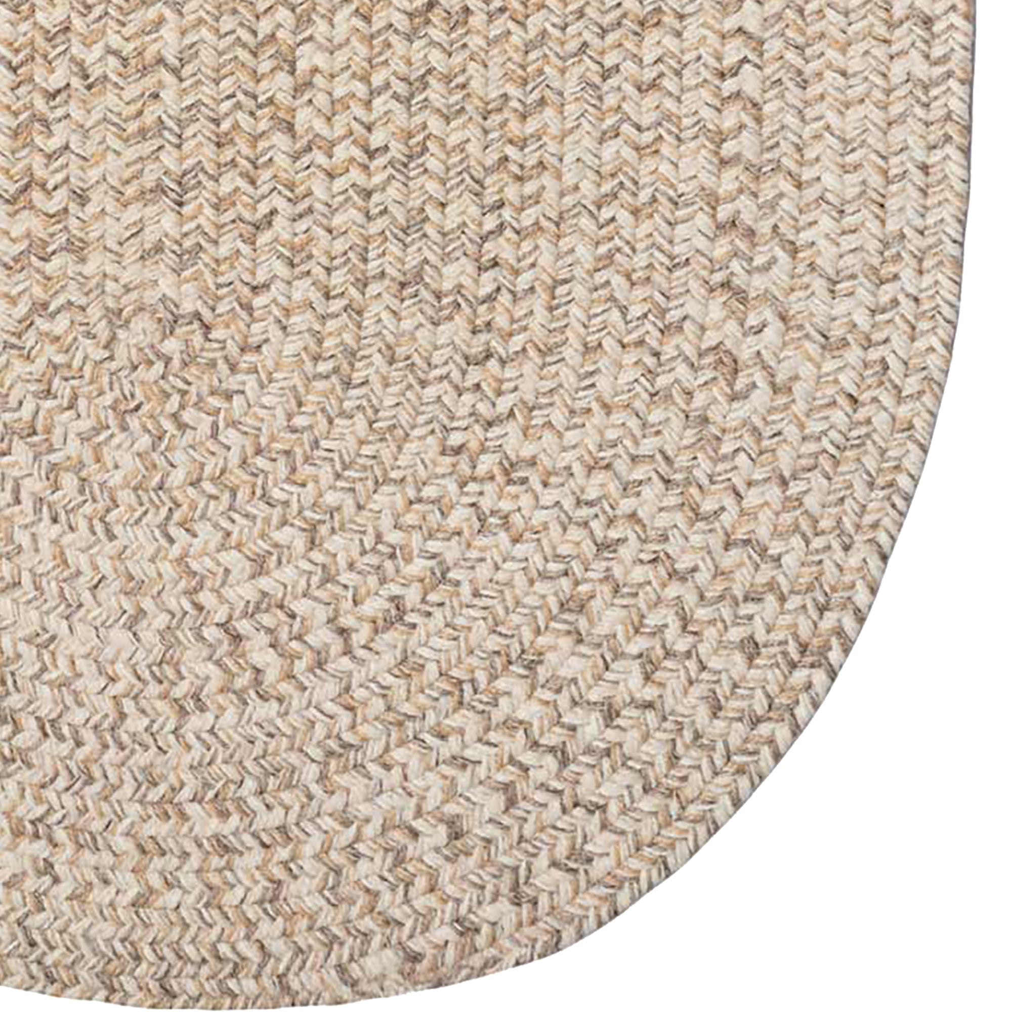 Stockton Light Brown Braided Rug Oval image