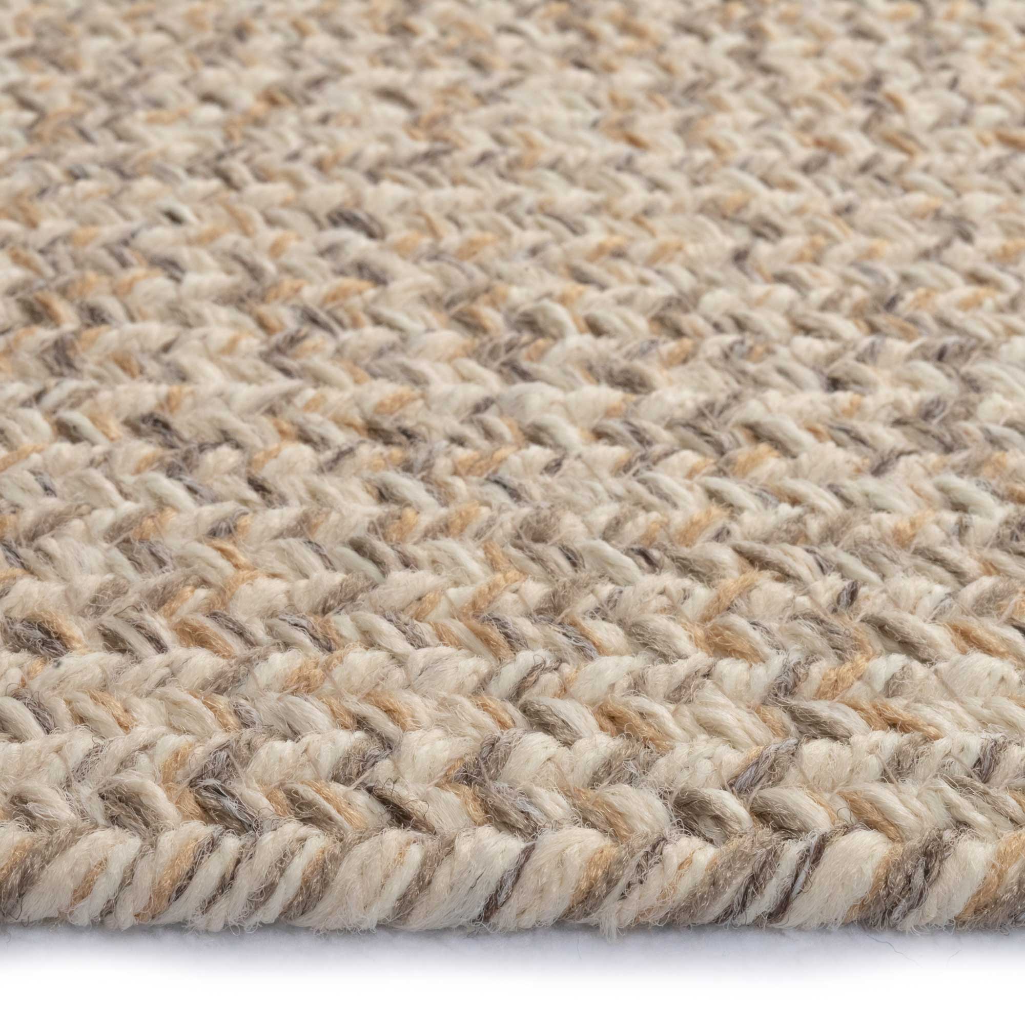 Stockton Light Brown Braided Rug Oval image