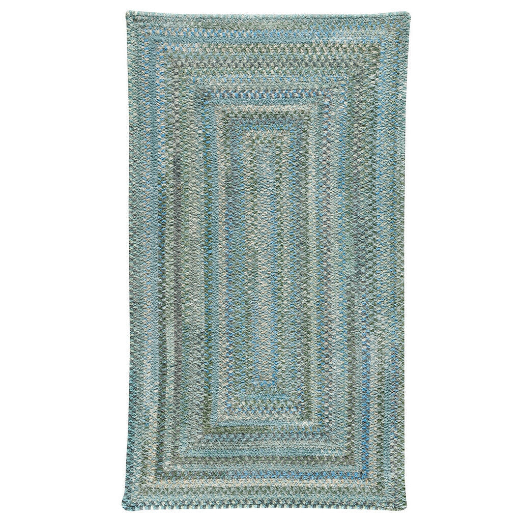 Synergy Misty Sage Braided Rug Concentric Rectangle image