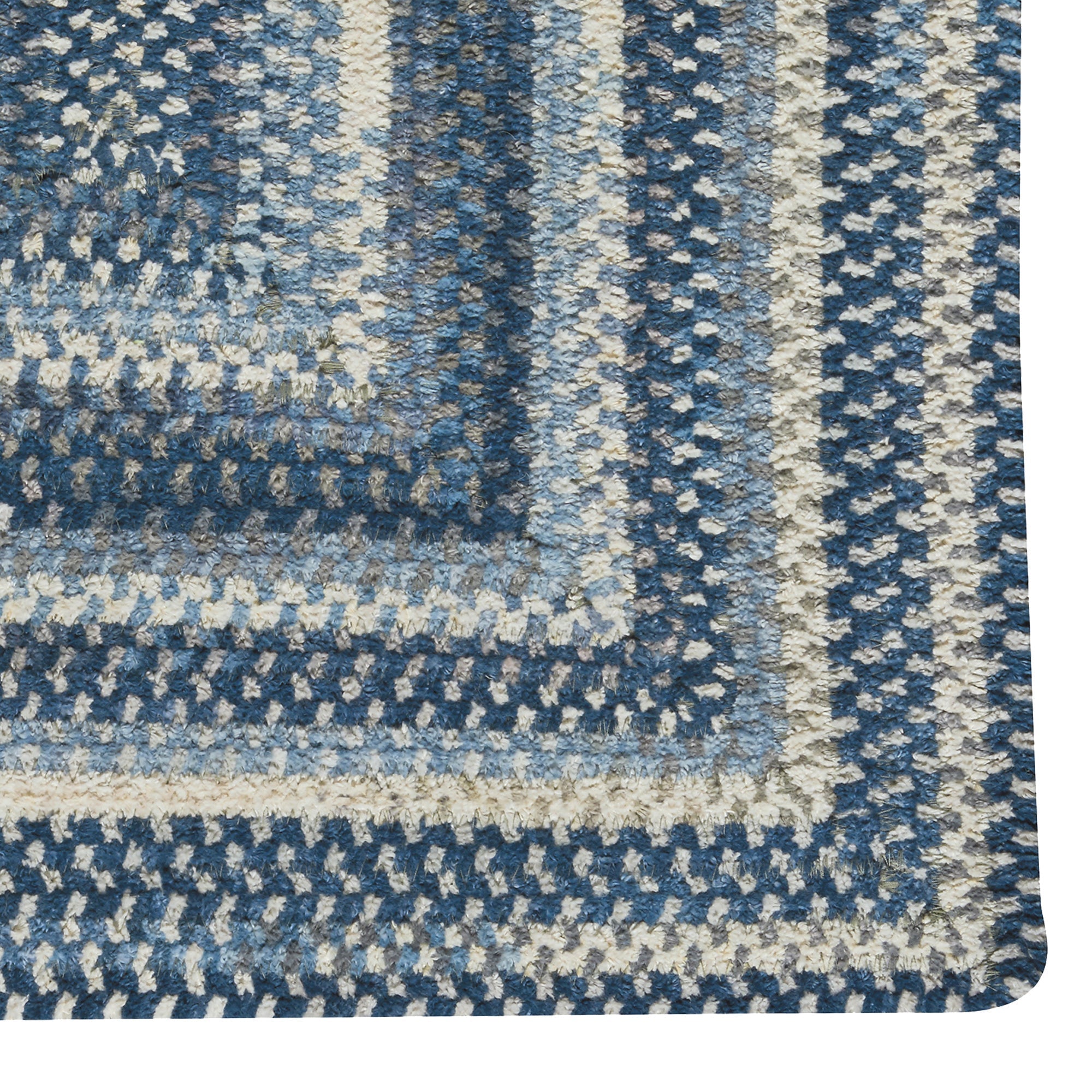 Synergy Chambray Braided Rug Concentric Rectangle image