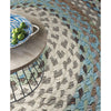 Wanderer Ocean Blue Braided Rug Round Roomshot image