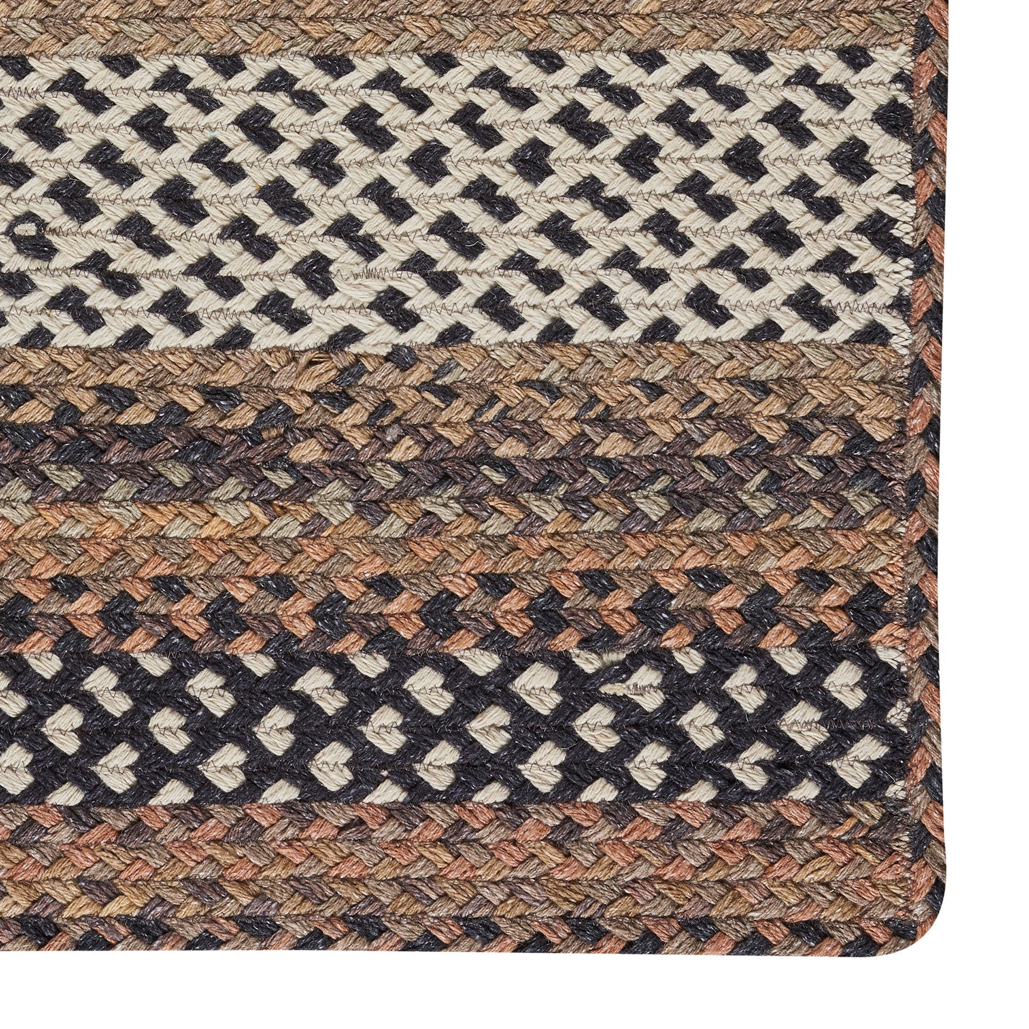 Wanderer Cognac Braided Rug Cross Sewn Rectangle image