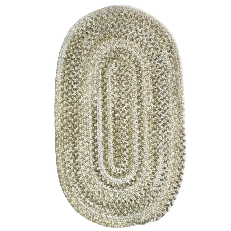 Cottonstone Feather Tan Braided Rug Oval image