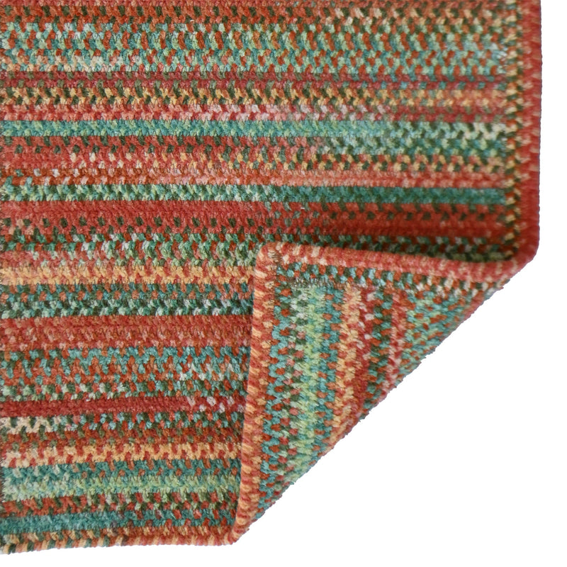 Cottonstone Cactus Garden Braided Rug Cross-Sewn Back image