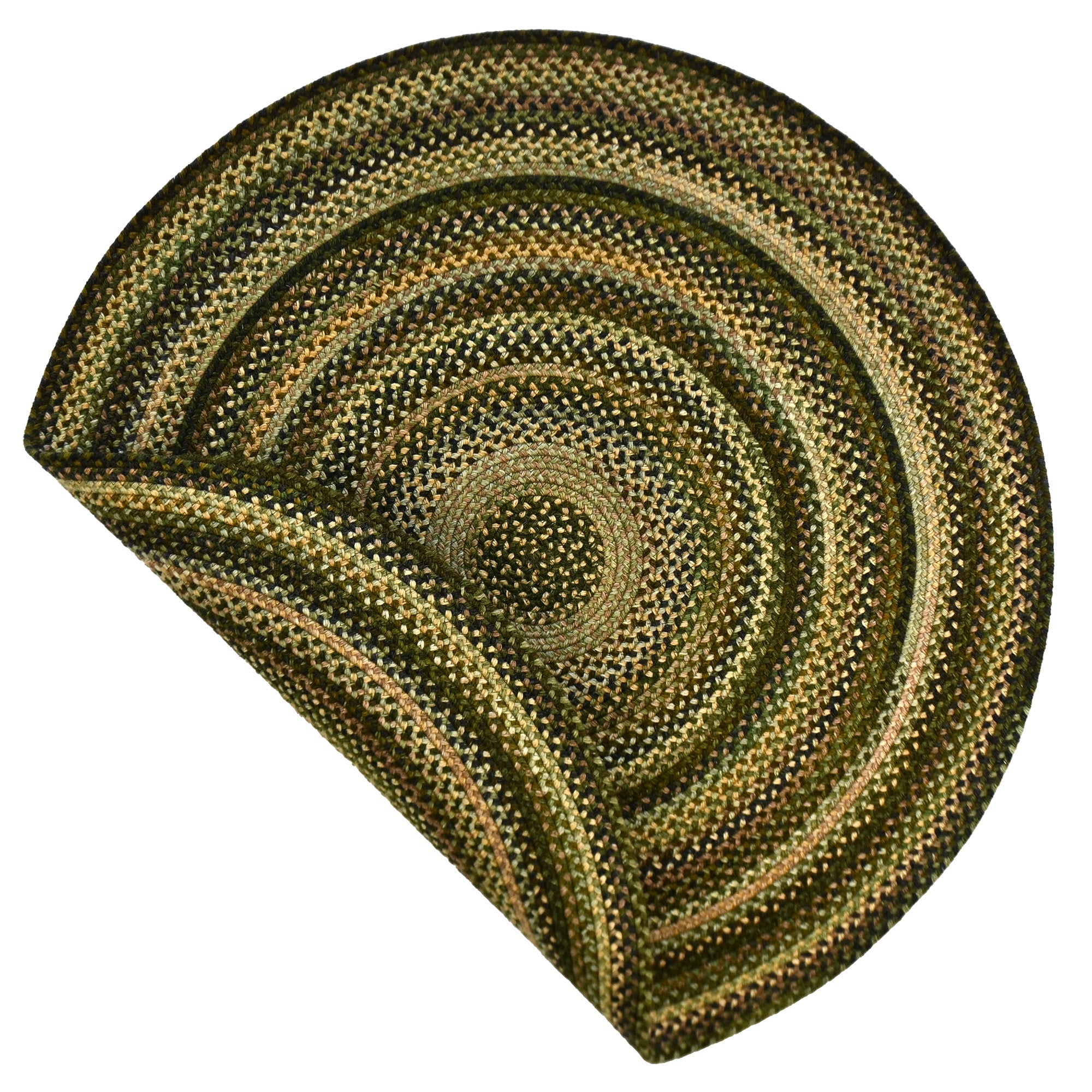 Uwharrie Ridge Forest Path Braided Rug Round image