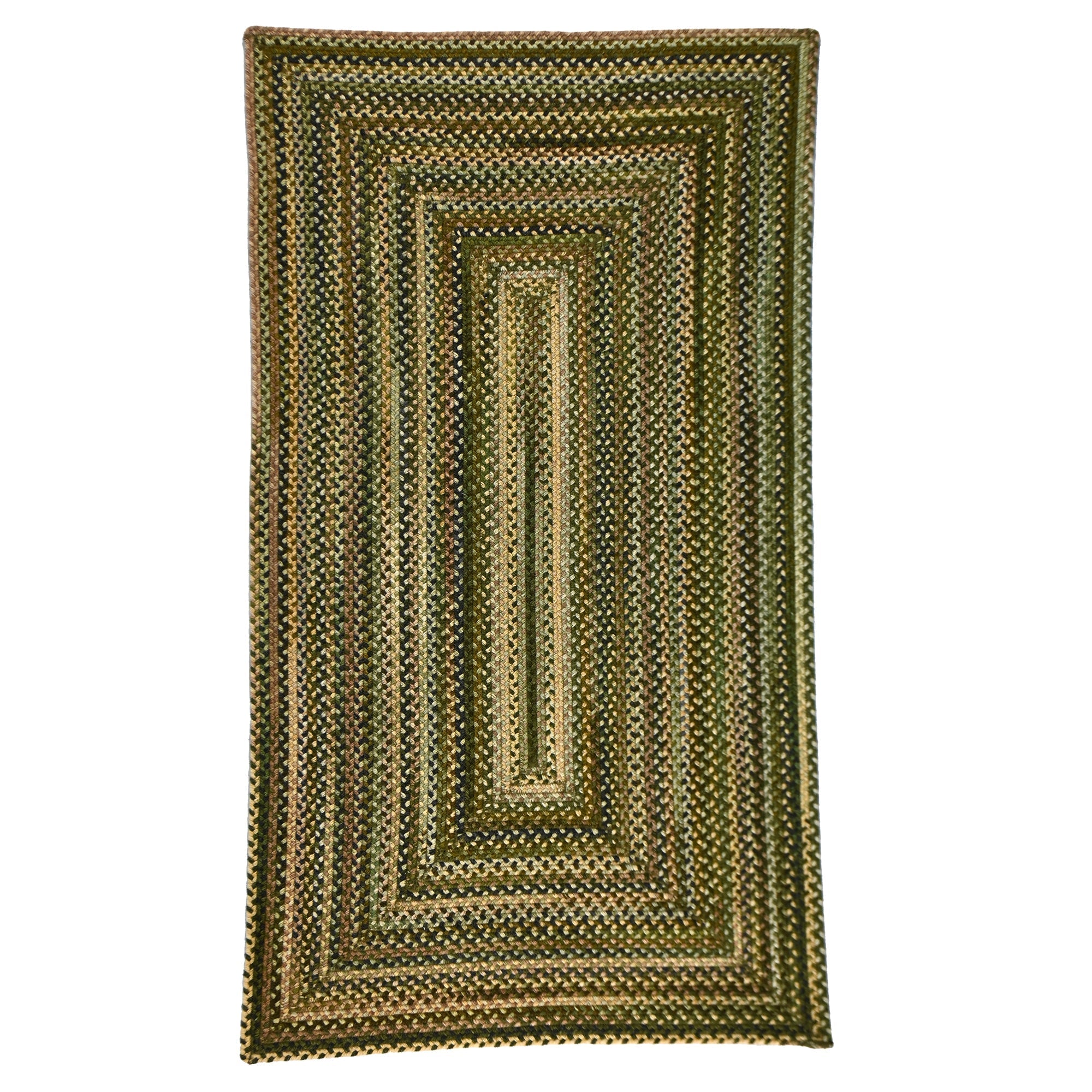 Uwharrie Ridge Forest Path Braided Rug Concentric Rectangle image