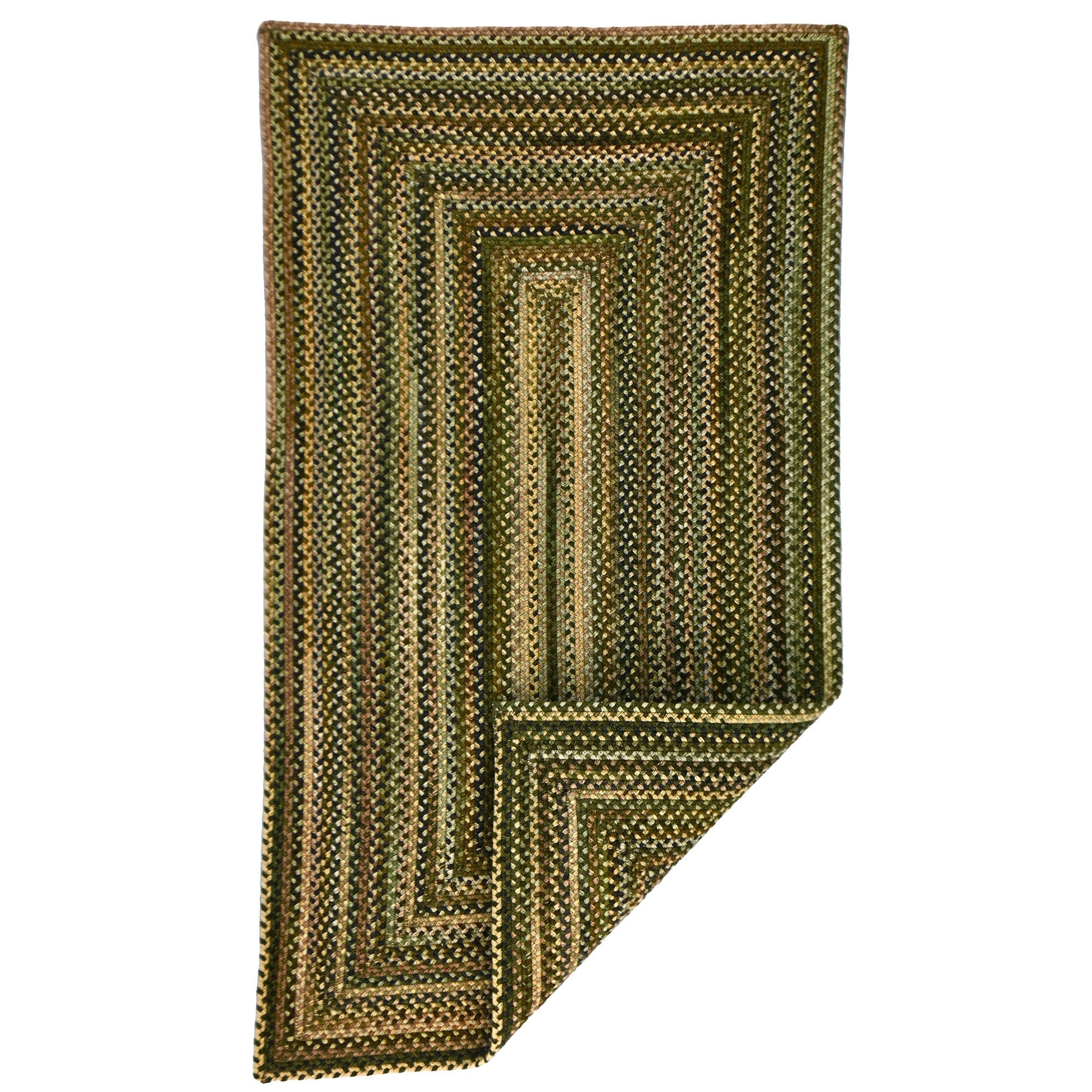 Uwharrie Ridge Forest Path Braided Rug Concentric Rectangle image