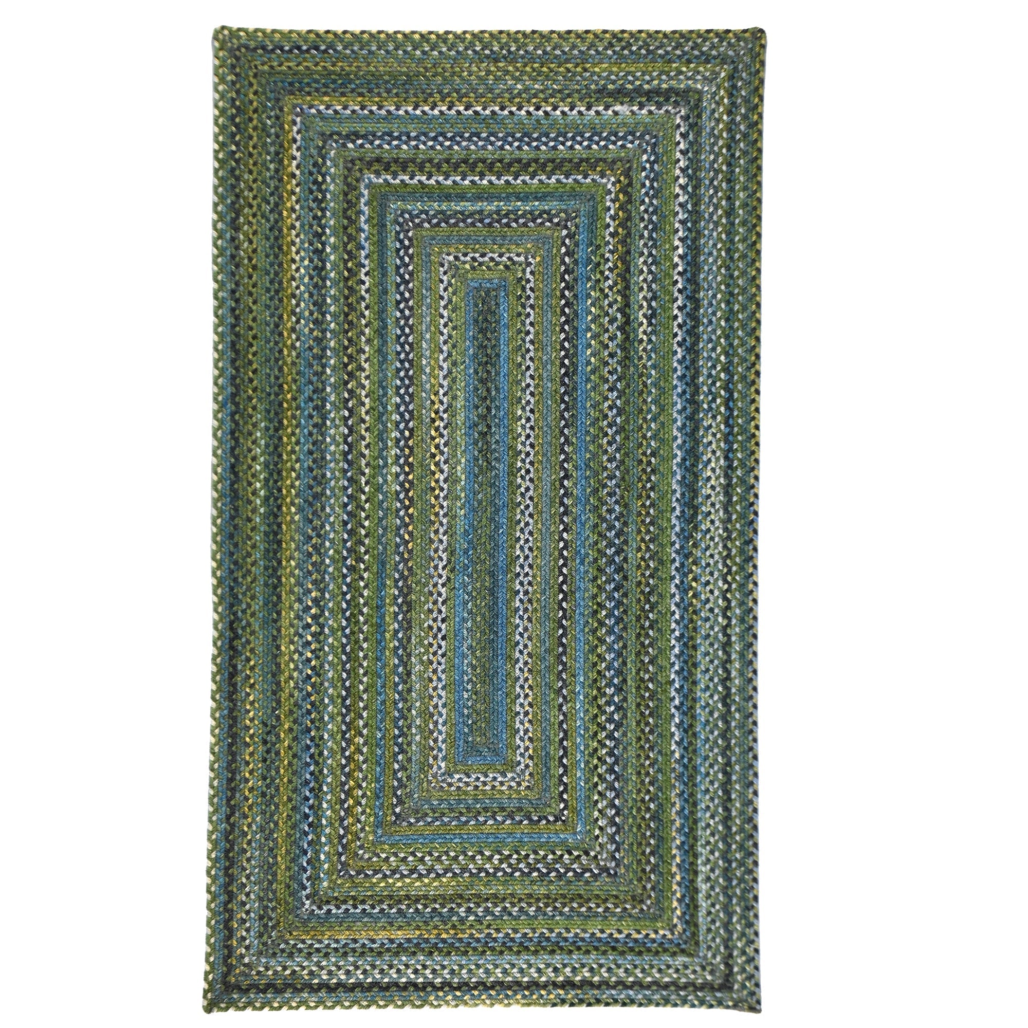 Uwharrie Ridge Horizon Braided Rug Concentric Rectangle image