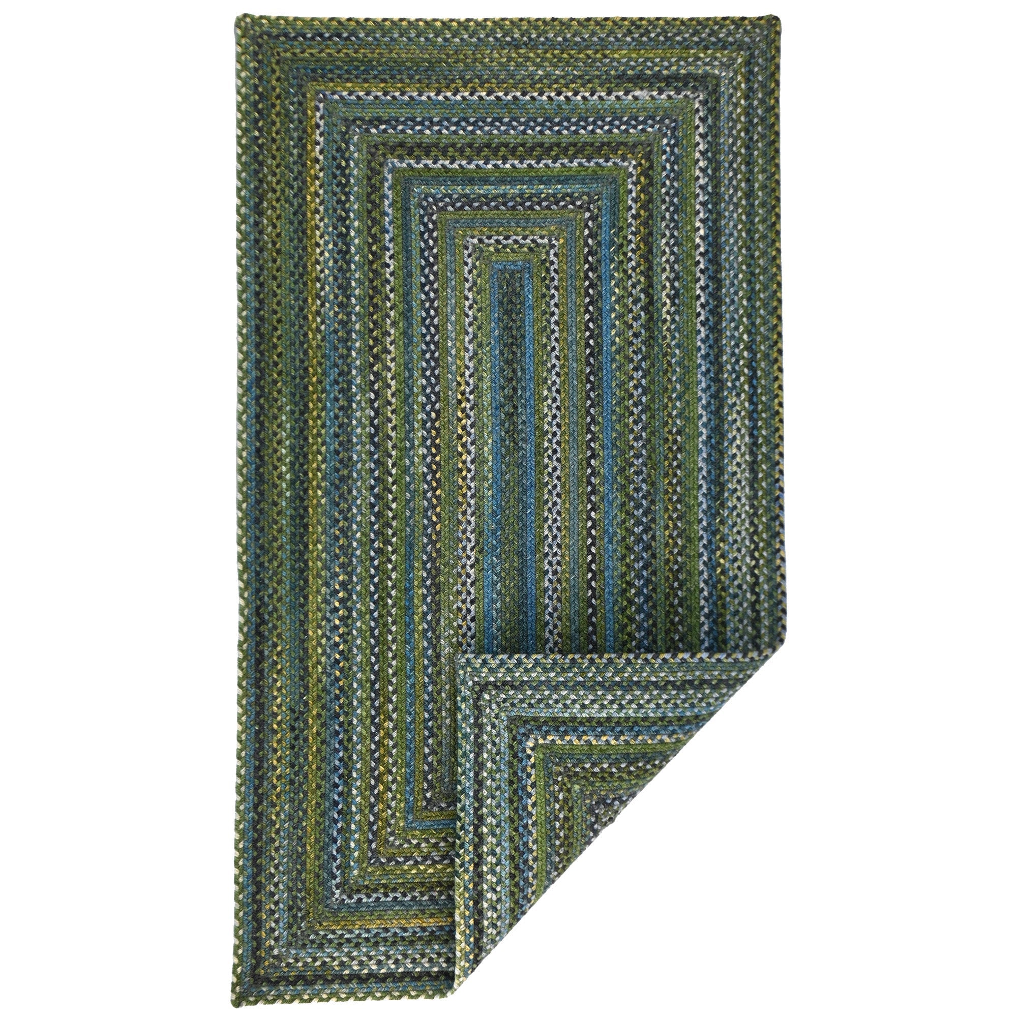 Uwharrie Ridge Horizon Braided Rug Concentric Rectangle image