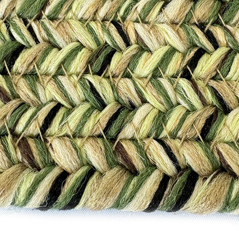 Dockside Palm Leaf Braided Rug Round Cross Section image