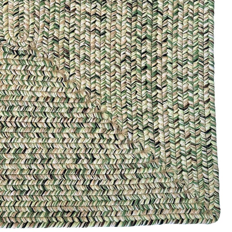 Dockside Palm Leaf Braided Rug Concentric Corner image