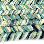 Dockside Teal Braided Rug Concentric Cross Section image