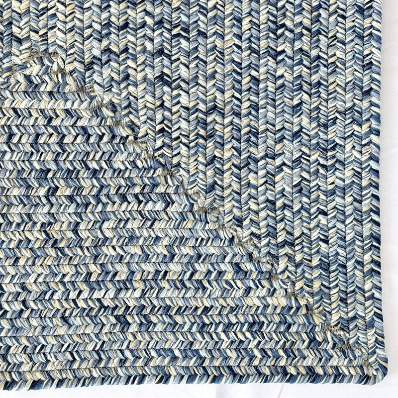 Dockside Cobalt Sea Braided Rug Concentric Corner image