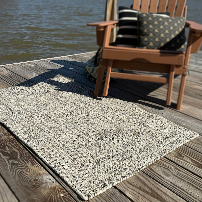 Dockside Driftwood Braided Rug Concentric Roomshot image