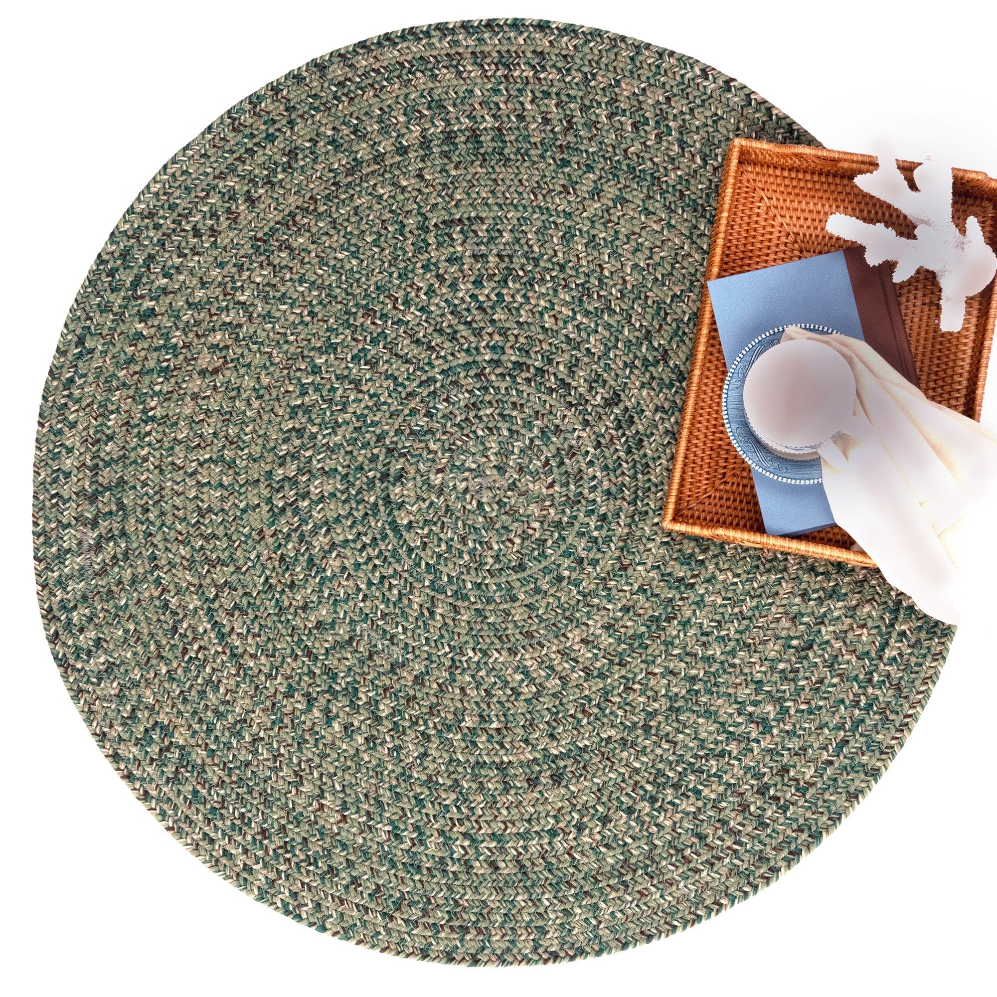 Seaport Spruce Braided Rug Round image