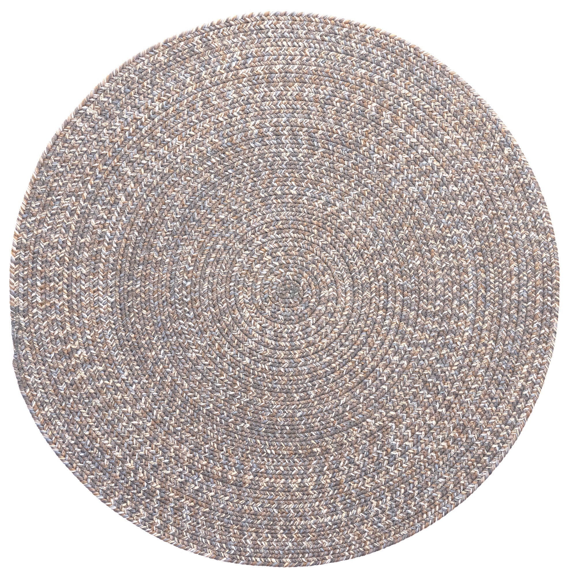 Seaport Granite Braided Rug Round image