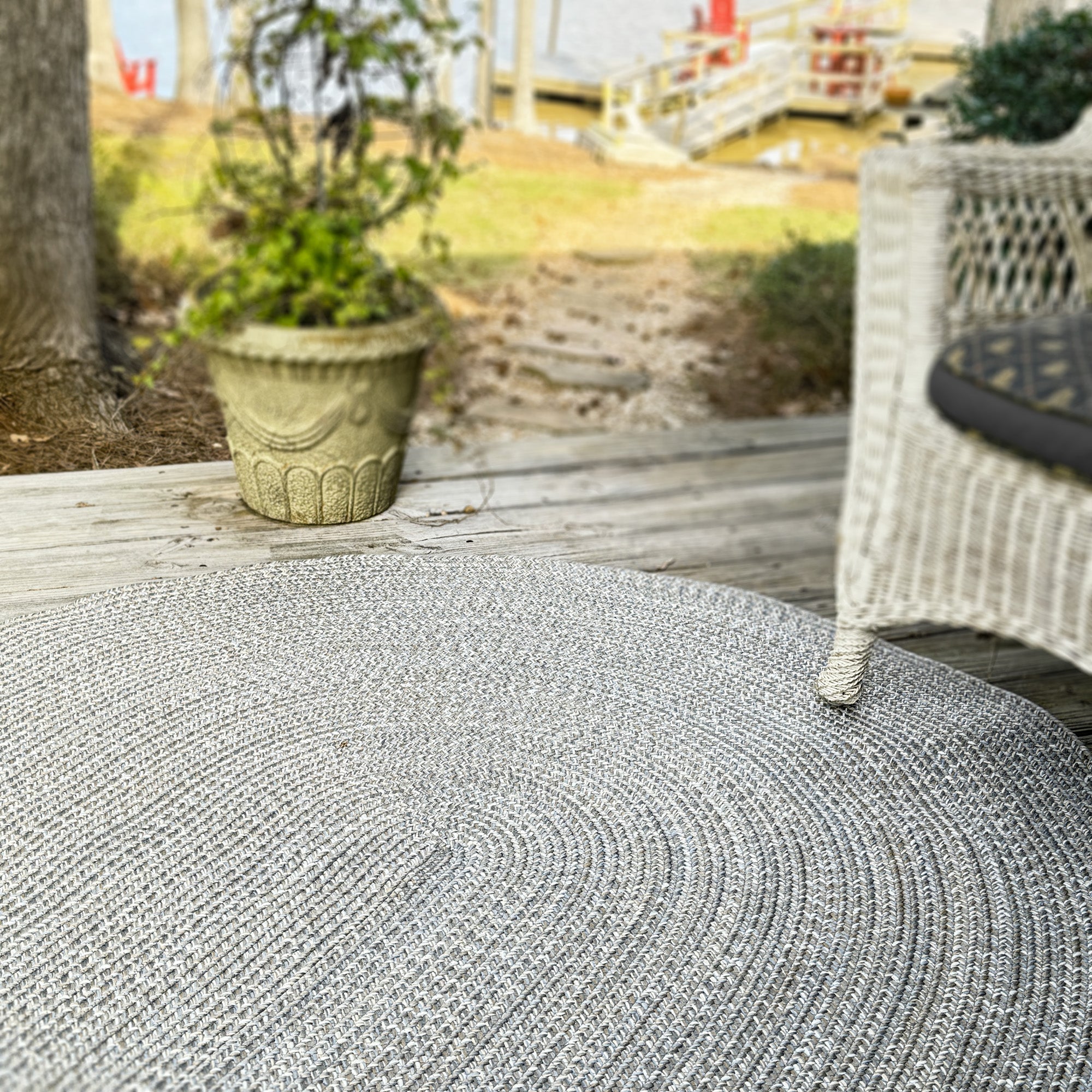 Seaport Granite Braided Rug Oval image