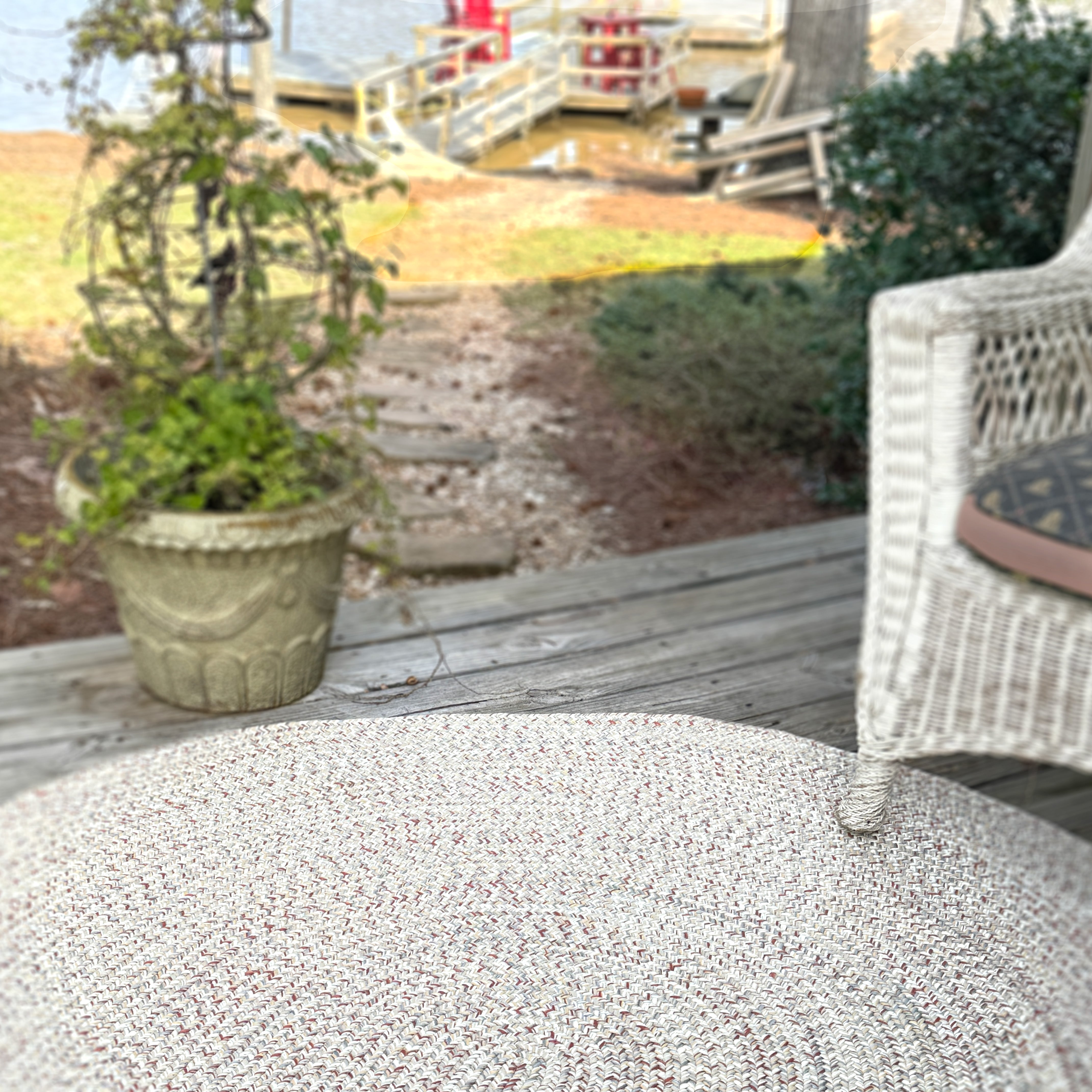 Seaport Adobe Braided Rug Round image