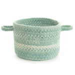 Bambini Aquamarine Braided Rug Basket image