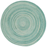 Bambini Aquamarine Braided Rug Round image