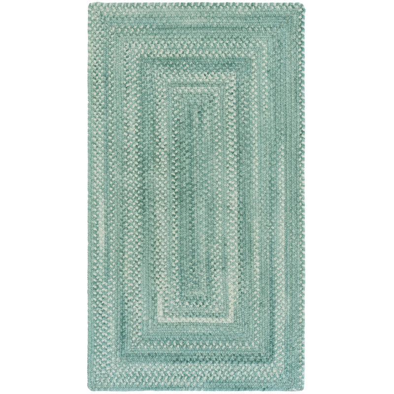 Bambini Aquamarine Braided Rug Concentric image