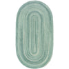 Bambini Aquamarine Braided Rug Oval image