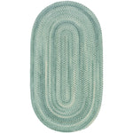 Bambini Aquamarine Braided Rug Oval image