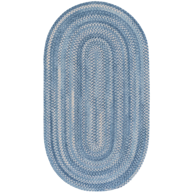 Bambini Cloud Blue Braided Rug Oval image