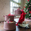 Happy Holidays Christmas Multi Braided Rug Basket Roomshot image