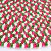 Happy Holidays Christmas Multi Braided Rug Basket Cross Section image